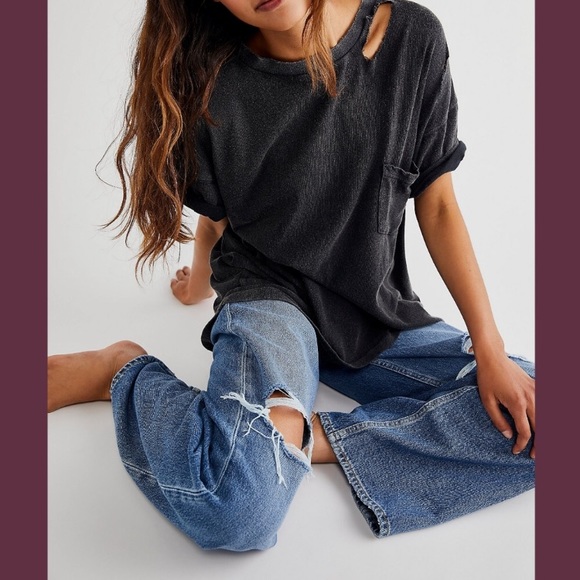 Free People Tops - Free People We The Free Rubi Distressed Tee